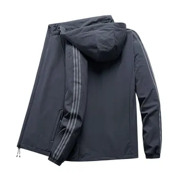 

6xl 7xl 8xl Plus Size Spring and autumn Jacket Solid Coat Male coat Young Men Hooded Jacket Jackets Brand Casual Windbreaker