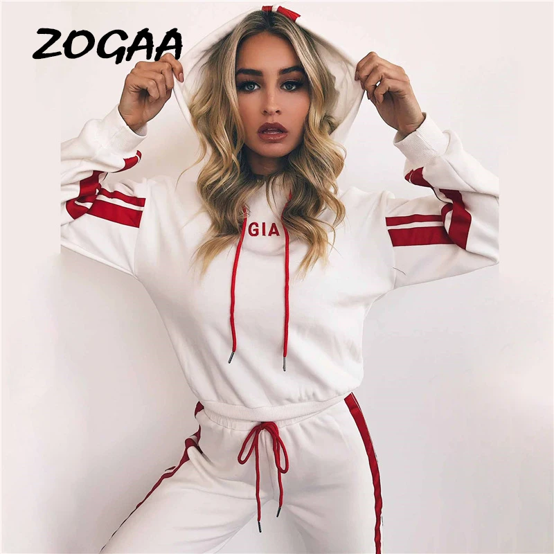 ZOGAA женский спортивный костюм комплект из двух предметов повседневная