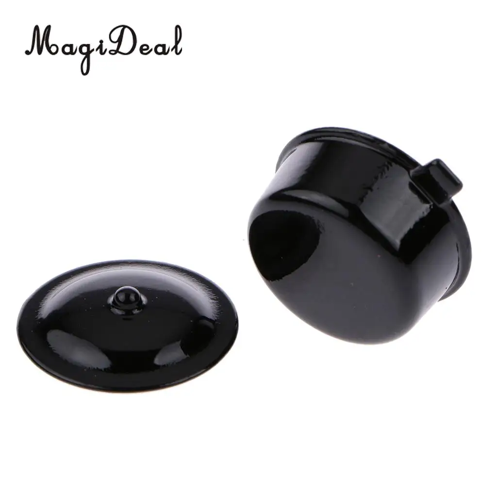 1Pc Alloy 1/12 Dollhouse Miniature Kitchen Kitchenware Utensil Casserole Stock Pot for Dolls House Children Pretend Play Toy