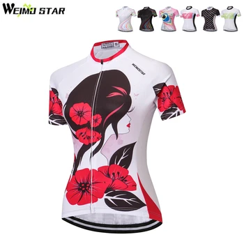 

Weimostar Women Breathable Cycling Jersey Top Youth High Quality Road mtb Bike Jersey Quick Dry Cycling Clothing Bicycle Clothes