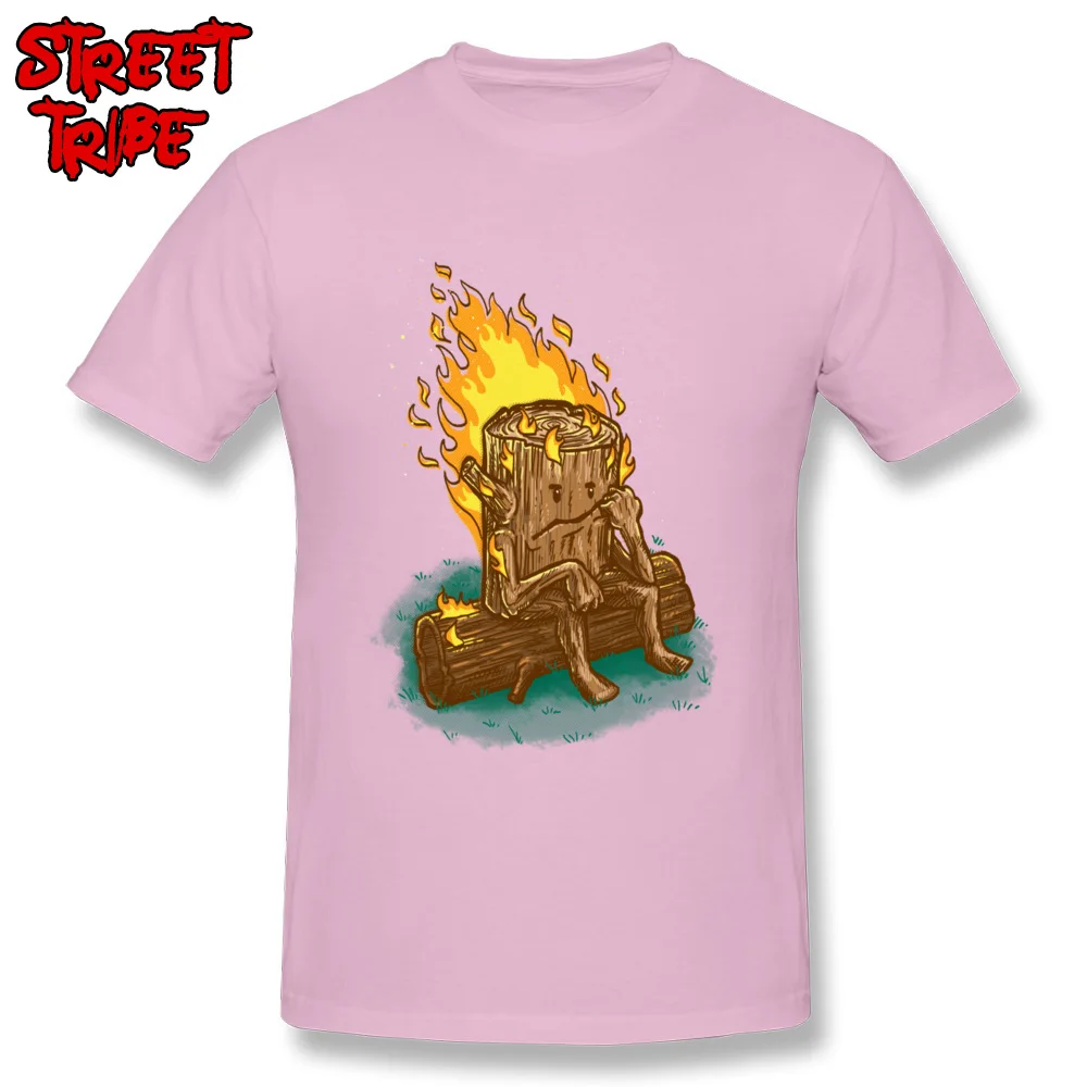 Bad Day Log Gift Thanksgiving Day Pure Cotton Crew Neck Mens Tops Shirts Casual Tops Shirt 2018 Hot Sale Short Sleeve T Shirt Bad Day Log pink