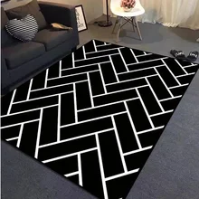 1600 мм* 2300 мм черный и белый плед 3D печать ковер для гостиной, кухни, спальни, кабинета, нескользящий коврик для дома, Прямоугольный Коврик для двери