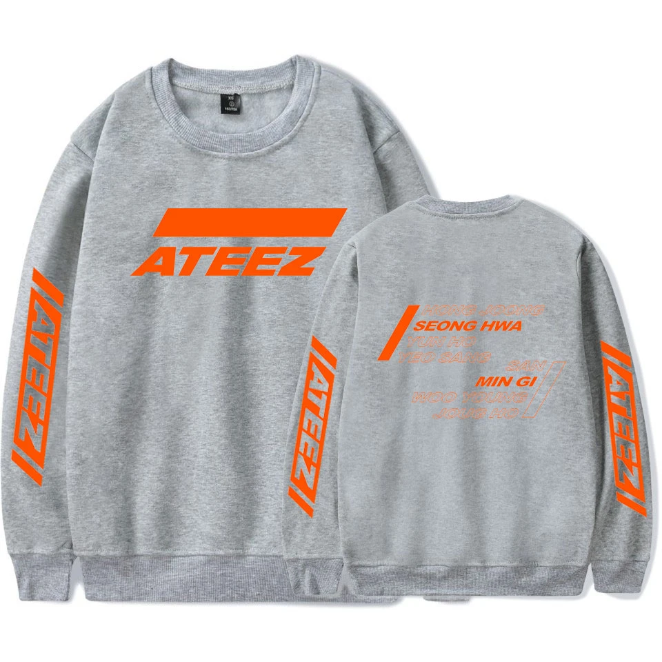 LUCKYFRIDAY текущий Новый ATEEZ женская повседневная одежда хип хоп толстовки с длинными