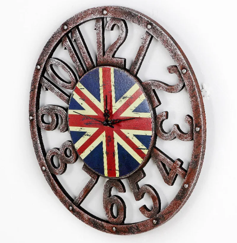 vintage large decorative wall clock home decor fashion silent wall clock-in Wall Clocks from ...