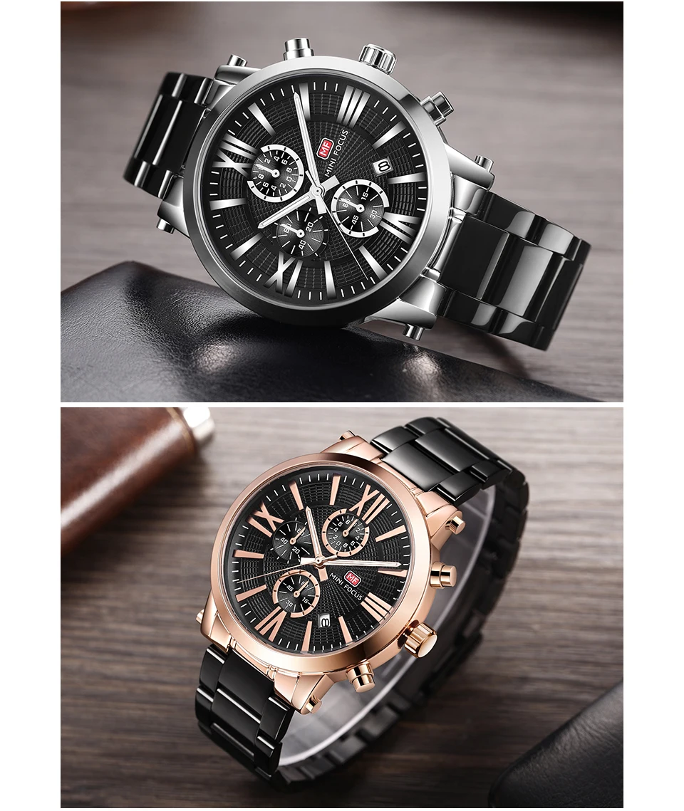 Мини фокус лучший бренд класса люкс кварцевые часы для мужчин 3 Subdial 6 стрелки Хронограф Дата модные синие наручные часы мужские водонепроницаемые часы