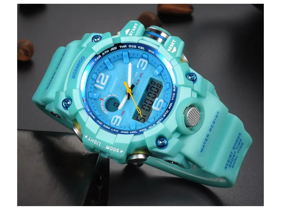 Colorful Dual Display Teenage Wristwatches Fashion Analog Digital Girls Watches Multifunction Chronograph Casual Sports Watch (17)