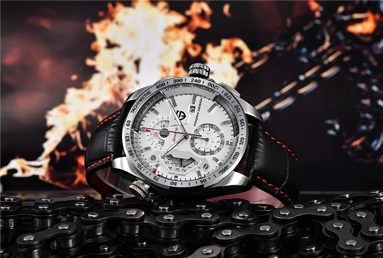 Черные часы полностью из нержавеющей стали спортивные часы мужские кварцевые наручные часы Relogio Masculino бренд PAGANI Дизайн