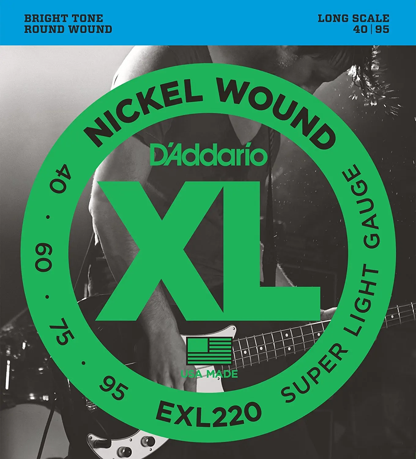 D'Addario с никелевой обмоткой Бас Гитары Струны, длинные весы EXL160 EXL165 EXL170 EXL190 EXL220
