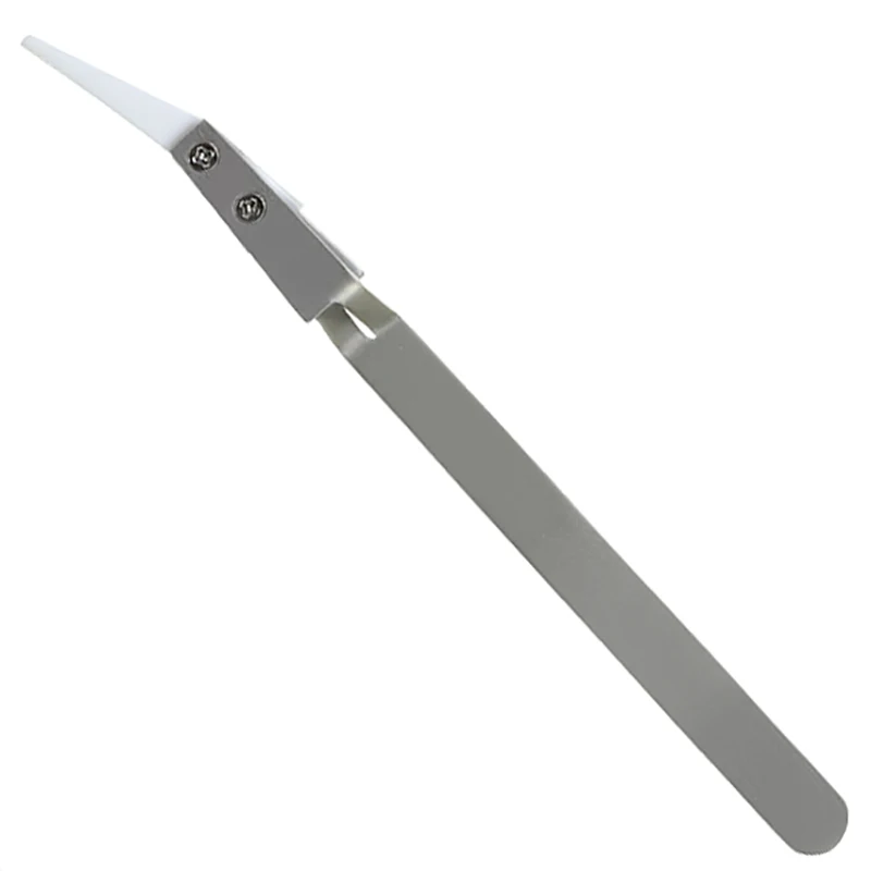 3pcs Non Conductive Ceramic Reverse Tweezers IC SMD SMT Anti-static Ceramic Tweezers Heat Resistant 1000 Degree