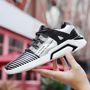 

Stylish Running Shoes For Men Outdoor Shark Sneakers Knit Upper Breathable Male Sport Shoes Chunky Zapatillas Jogging Shoes