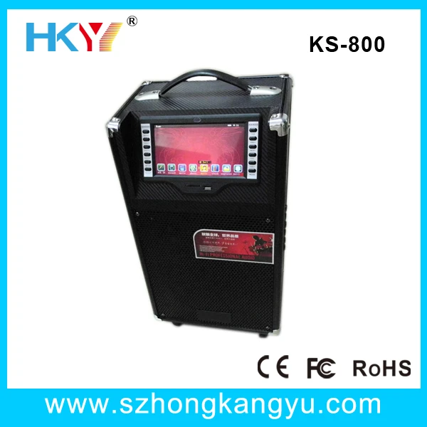 trolley speaker with battery and wheels