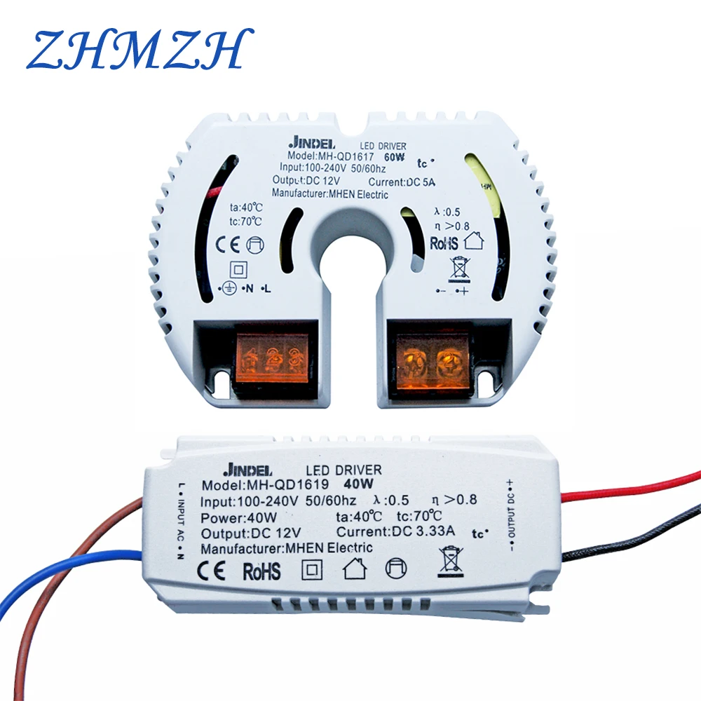 AC 100-240V To DC12V Constant Voltage LED Driver 12W 20W 40W 60W 100W Direct Current Power Supply CE For G4 G5.3 LED Lamp Bead dc12v cob led modules strip light bead chip tape modules lamp ultra bright 2 5w waterproof diy letter sign advertising lighting