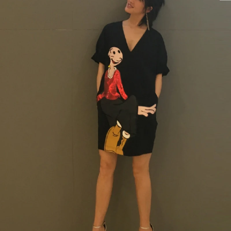 Deep V Neck Women Dresses
