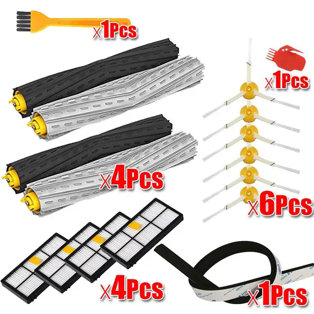 HEPA Filters Replace Brush Kit Parts Accessories For IRobot Roomba 805 860 861 865 866 870 871 880 885 960 966 980 Series 17Pcs a lot