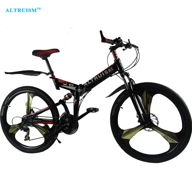 Altruism X6 24 скоростной алюминиевый горный велосипед 26 дюймов стальной дисковый тормоз шоссейный велосипед гоночный подвесной велосипед Bicicleta - Цвет: Black Red