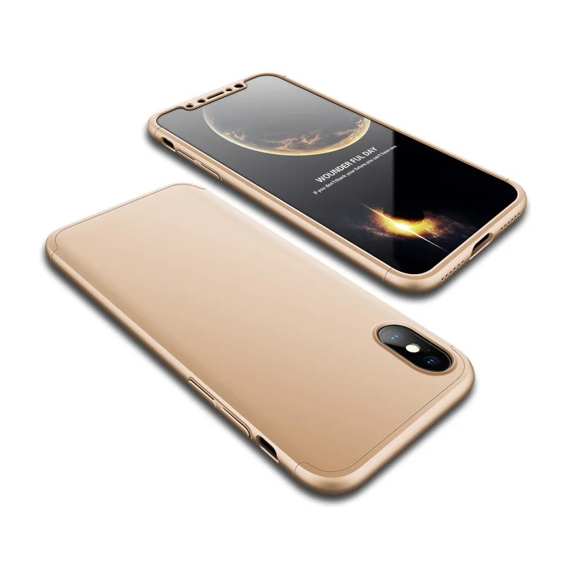 Case for iPhone X 10 XS XR XSMax Case 360 Degree Full Protection Hard PC 3 in 1 Matte Cover for iPhone5 6S 7 8 Plus Fundas Coque (17)