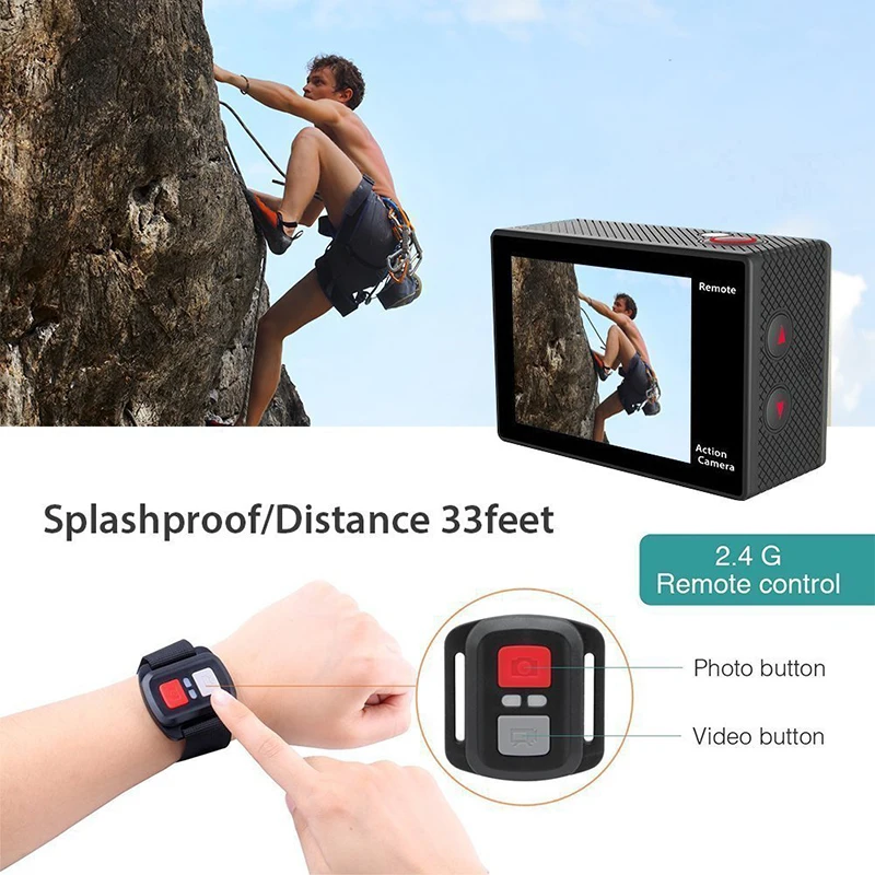 Eken H9 H9R ультра FHD 4 K 25FPS Wi Fi действие Камера 30 M Водонепроницаемый 1080 p 60fps подводный go
