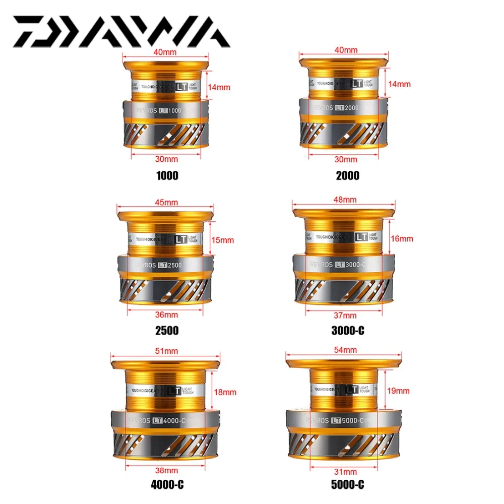 2019 DAIWA REVROS LT 1000 2000 2500 3000C 4000C 5000C спиннинговая Рыболовная катушка с алюминиевой