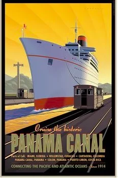 

Panama Canal Cruise the historicTour Classic Retro Vintage Poster Canvas Painting DIY Wall Paper Home Decor Gift