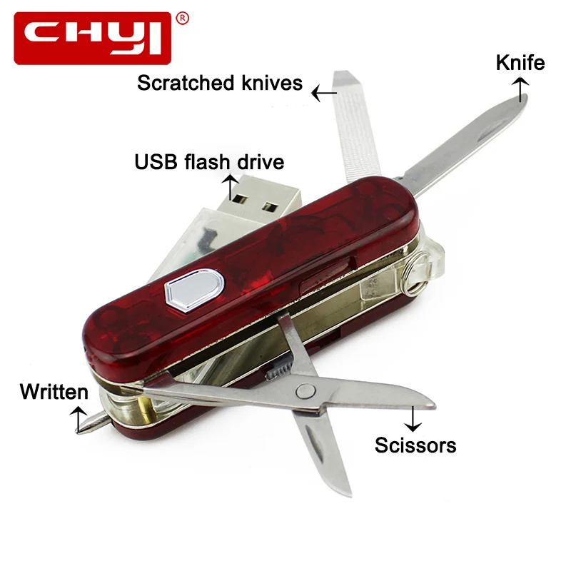 Multi function swiss army knife design usb 2 0 flash drive 8gb pen