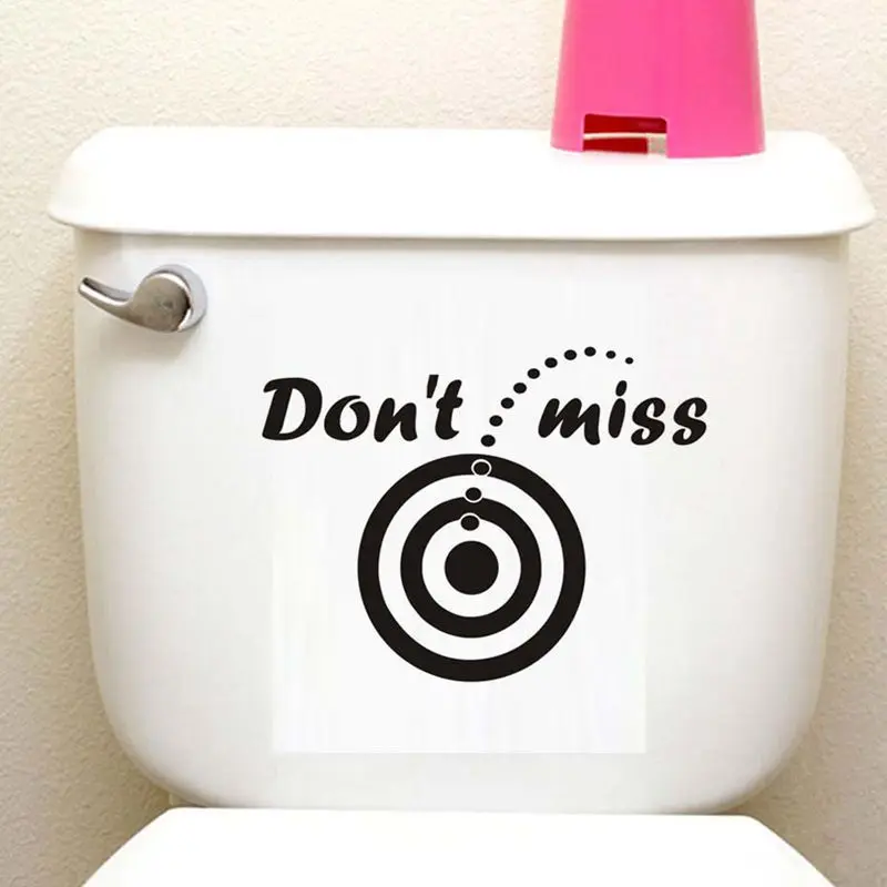 Don't Miss Aim at the Target Vinyl Wall Stickers Funny Art Decals for Toilet WC Home Decor JD3636A0 | Дом и сад