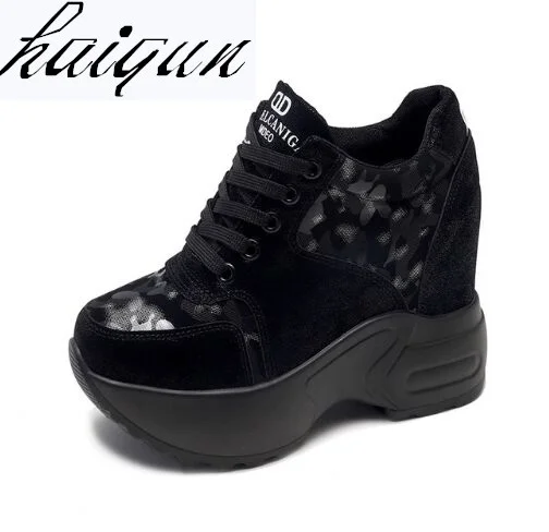 

Fashion Women Sneakers Autumn Platform Ankle Boots Thick Sole 10CM Heels Winter Wedges Boots For Woman Height Increasing Shoes