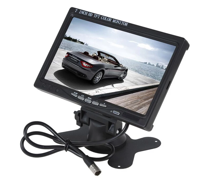 

XYCING HD 800 x 480 Car Monitor 7 Inch Color TFT LCD Car Rear View Monitor with HDMI VGA Interface for Camera DVD VCR RVC-214