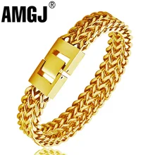 Мужская Очаровательная Стильная цепочка плетения «лисий хвост» из нержавеющей стали, браслет для мужчин, цепь двойное плетение, браслеты для мужчин, хип-хоп рок, ювелирные изделия