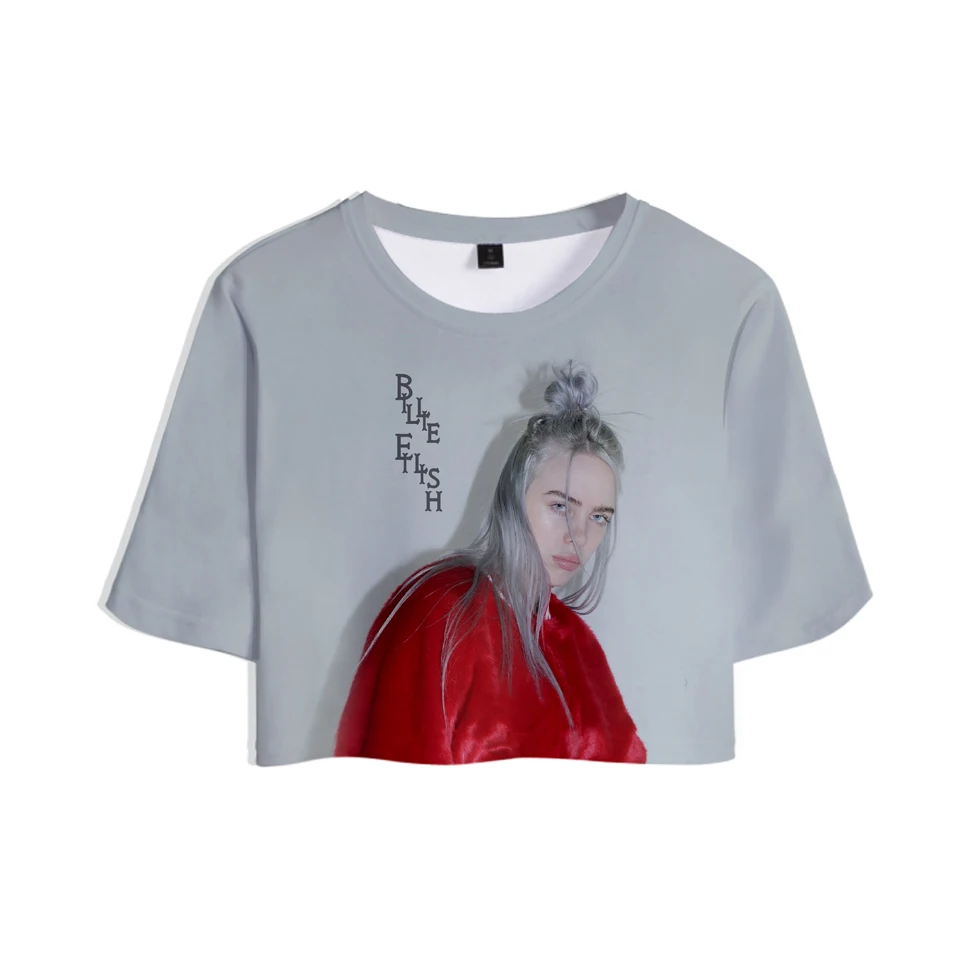 FADUN tommet футболка 3D Billie Eilish летние модные топы Женская Повседневная одежда Harajuku Лидер продаж топы с принтом размера плюс XXL