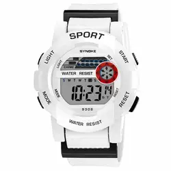 SYNOKE студенческие спортивные электронные часы модные часы многофункциональные светящиеся водонепроницаемые цифровые светодиодный