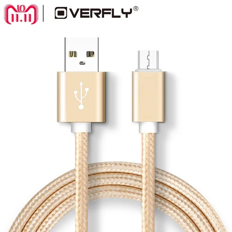 

Overfly Nylon Braided Micro USB Cable Ultra Durable Wire Mobile Phone Cable Fast Charger For Xiaomi Samsung Huawei