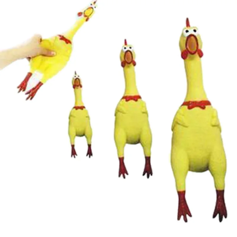 

Hoomall 1PC Funny Screaming Chicken Toy Pets Toy Product Dog Toys Shrilling Decompression Tool Pet Squeeze Sound Cats Dog Toys