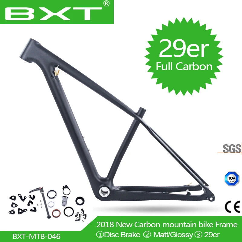 Бренд BXT T800 карбоновая mtb рама 29er mtb карбоновая рама 29 рама карбоновая для горного велосипеда 142*12 или 135*9 мм велосипедная Рама