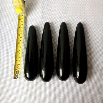 

Wholesale Natural Black Obsidian Stone Crystal Healing Massage Wand For Gift FMX