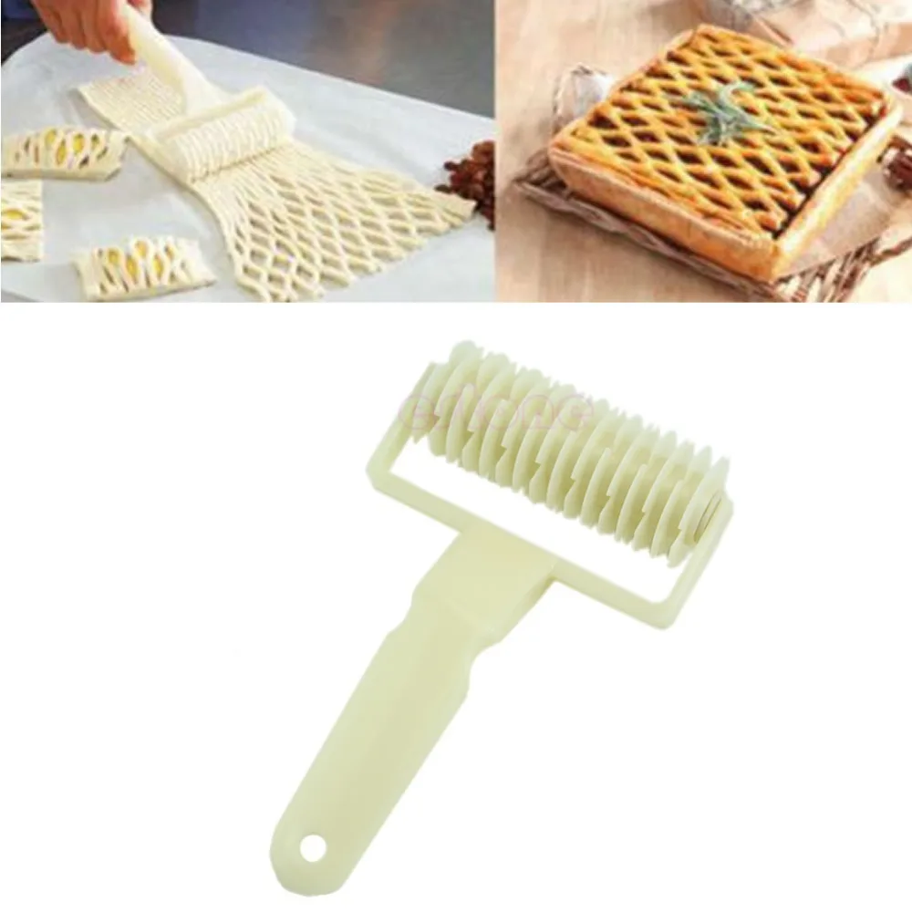 Plastic Kitchen Baking Tool Cookie Pizza Pastry Lattice Roller Cutter