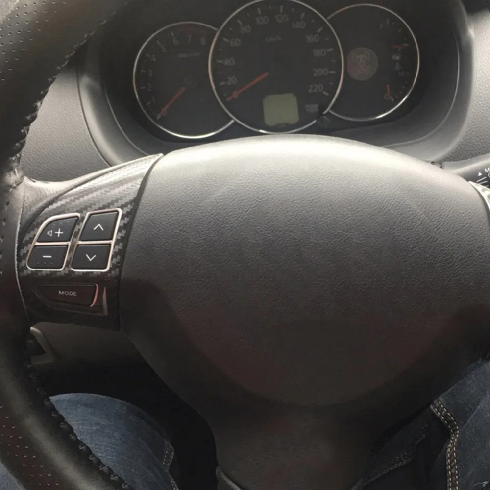 Аудио круиз управление Кнопка рулевого колеса переключатель кнопка наклейка крышка Накладка для Mitsubishi ASX Lancer Outlander RVR Pajero Sport