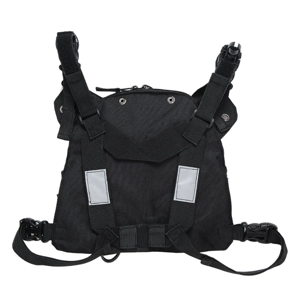 Нагрудного ремня нагрудная сумка чехол жилет Рог Carry чехол для иди и болтай Walkie Talkie Baofeng UV-5R UV-82 UV-9R UV-XR TYT TH-UV8000D
