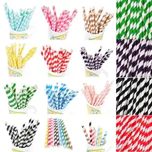25 PCS Colorful Environmental Chevron Striped font b Paper b font Drinking font b Straws b