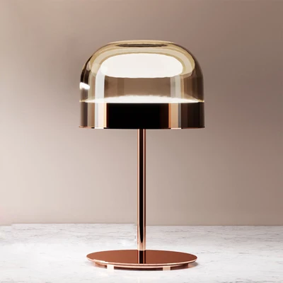 Large Rose Gold Nordic настольные лампы современный минималистский лампа исследование Спальня Гостиная свет роскошные модели номер творческий сохраняется Стекло настольная лампа - Цвет абажура: Large Rose Gold