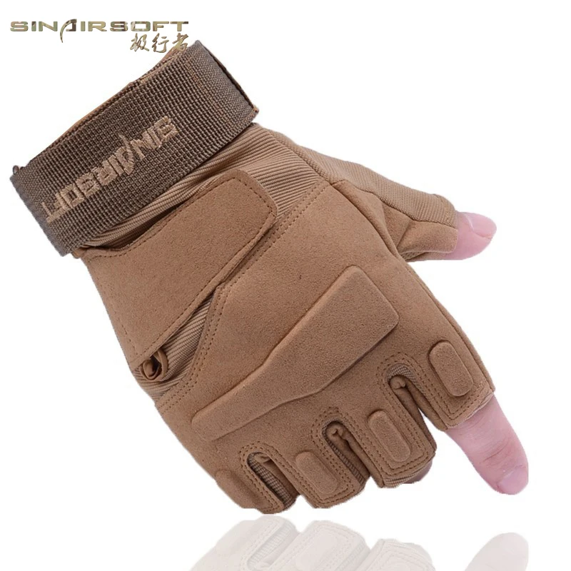 Уличные Пейнтбольные тактические альпинистские перчатки, походные спортивные Военные перчатки для страйкбола, мужские велосипедные перчатки с полупальцами