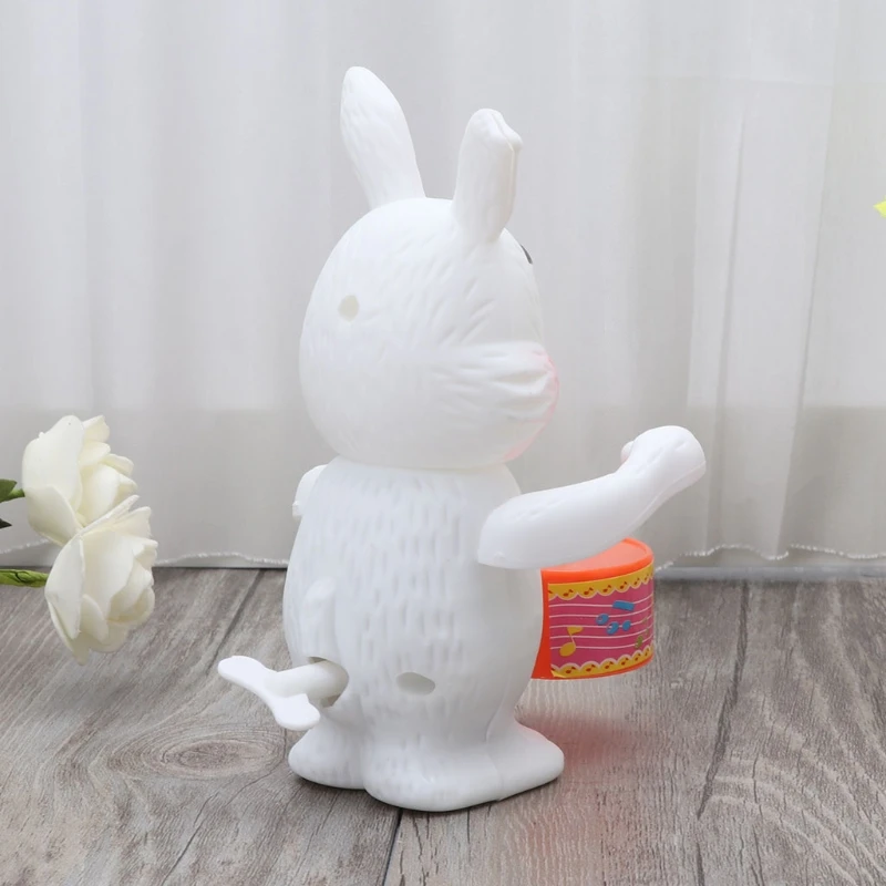 Смешной кролик барабанная игрушка ветрозащитная заводная обучающая игрушка подарок для ребенка