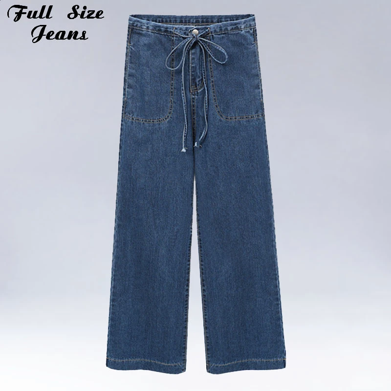 plus size denim slacks