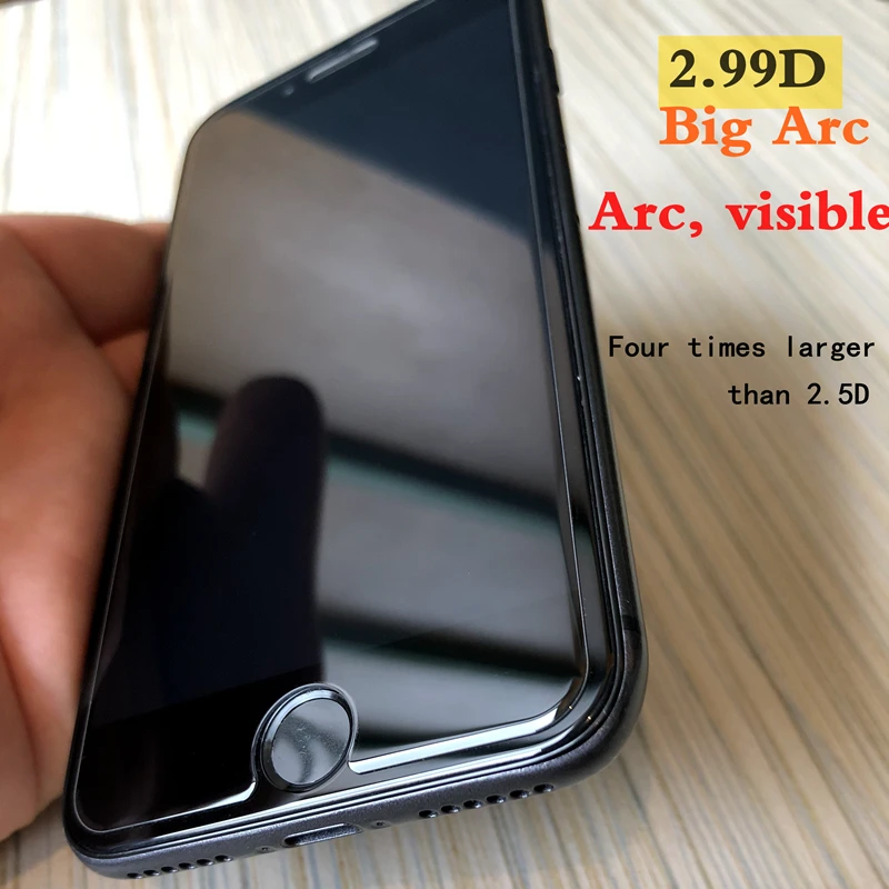 

Xwmkai 2.99D Big Arc Screen Protector For Iphone 6 7 8 plus HD Tempered Glass For Iphone6Splus 9H protection Film For Iphone6