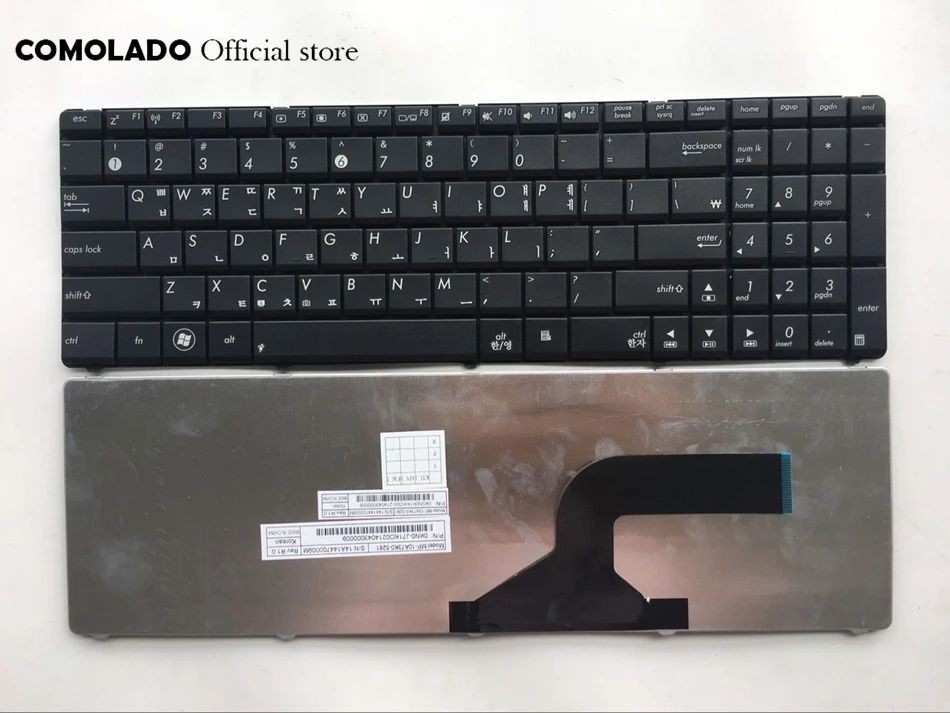KR Korean keyboard For ASUS X53 X54H k53 A53 N53 N60 N61 N71 N73S N73J P52F P53S X53S A52J X55V X54HR X54C black keyboard KR Layout