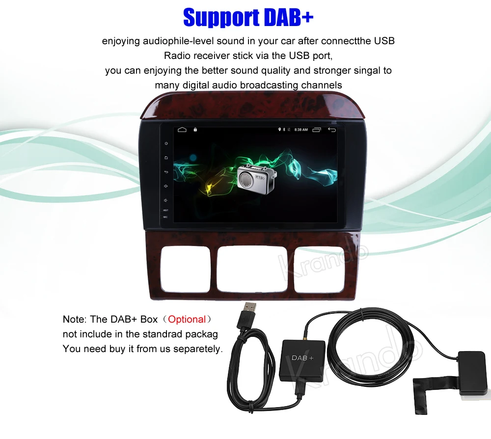 Krando benz S class Android car radio gps dvd player navigation multimedia system (7)