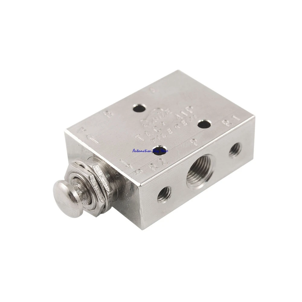 

Pneumatic Mechanical valve TAC2-41P Air Pneumatic 2 Position 5 Way Spring Return Button Air Valve