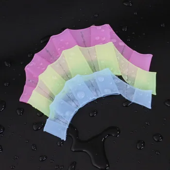 

Quevinal 500pair high quality Silicone Swimming Hand Fins Flipper Palm Finger Webbed Gloves Paddle Improve Resistant Swim Glove