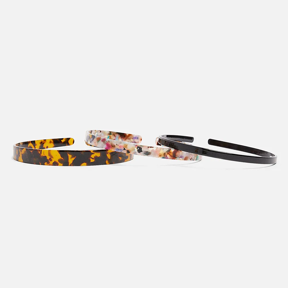 

Dvacaman ZA 3 Pcs Resin Hairband Women Leopard Print Headwear Sets 2019 Trendy Hair Accessories Girls Party Gifts DropShipping