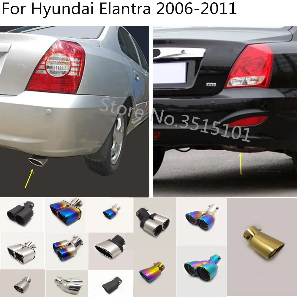 

car body styling cover muffler pipe outlet dedicate exhaust tip tail 1pcs For Hyundai Elantra 2006 2007 2008 2009 2010 2011