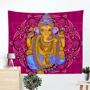 

Elephant Printed Bohemia Wall Hanging Tapestry Rectangle Bedspread Woven Beach Cover Up Yoga Mat Bed Sheets Home Decor Tapestry